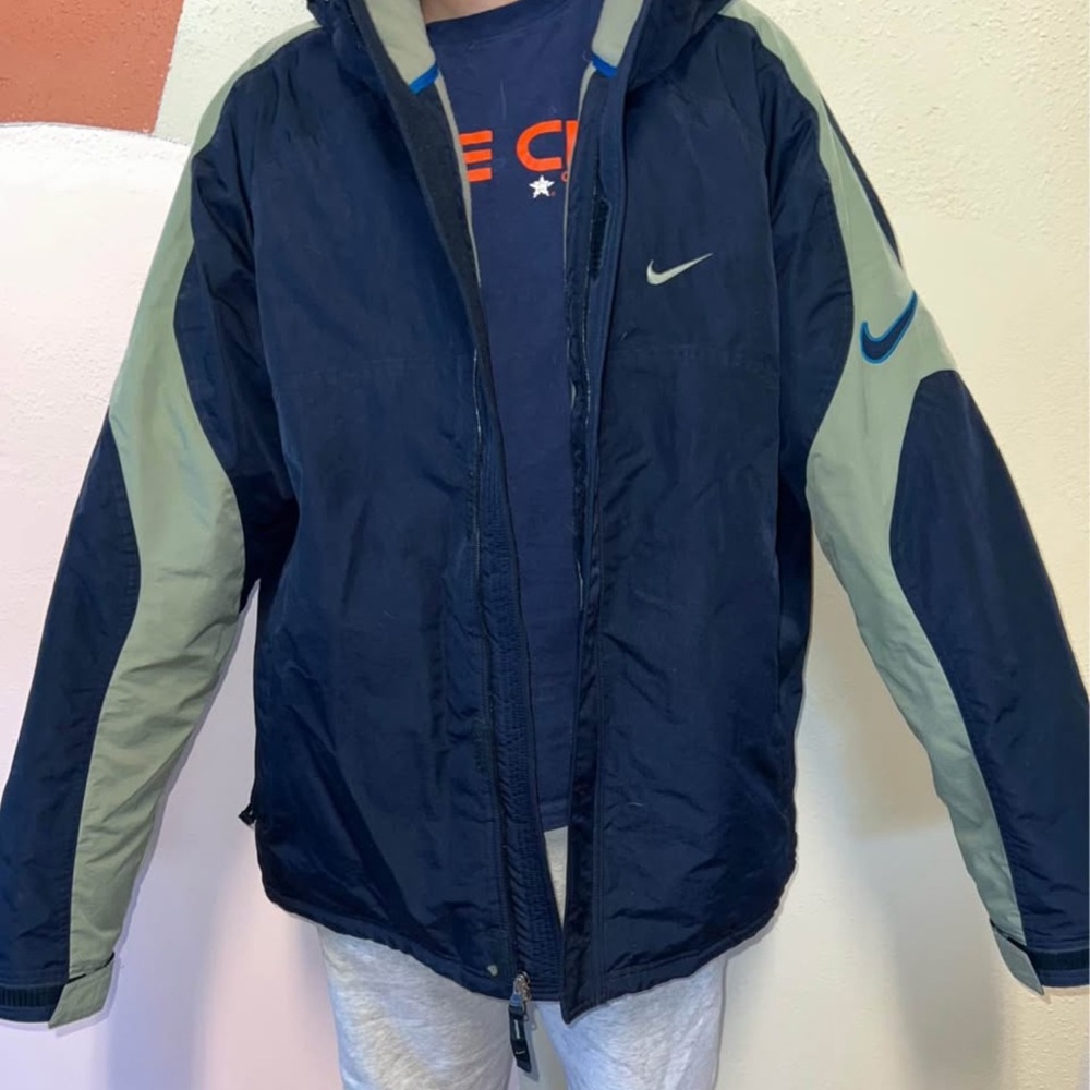 Nike Navy and Olive Hooded Jacket